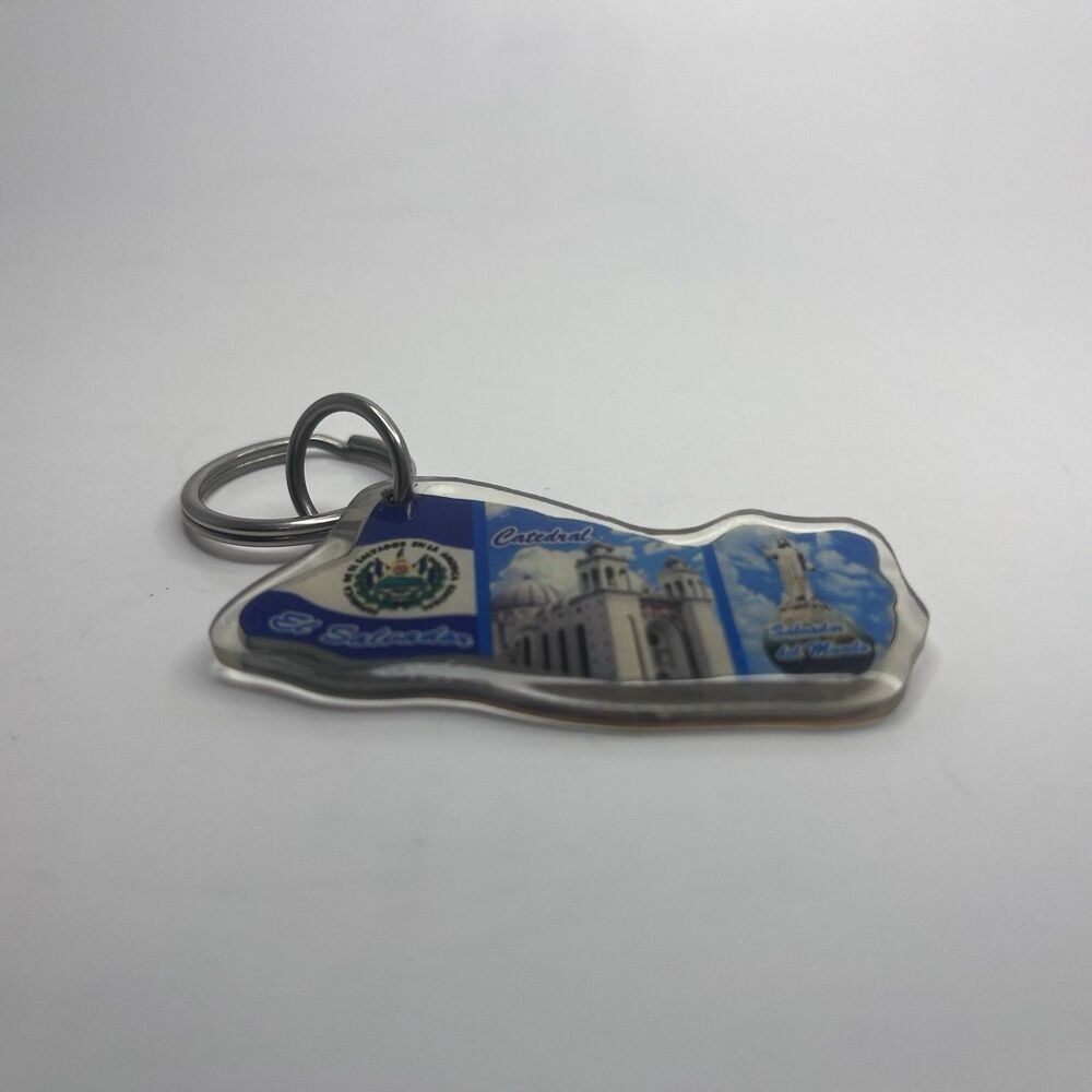 El Salvador Map Key Chain Flag MAPA